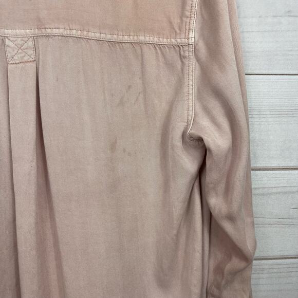 American Eagle Outfitters Womens Light Pink Small Button Down Long Sleeve - Picture 6 of 6